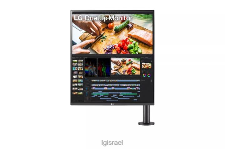 צג| LG צג כפול בגודל 28 אינץ' 16:18 עם מעמד ארגו ו-USB מסוג C 6TDNN404