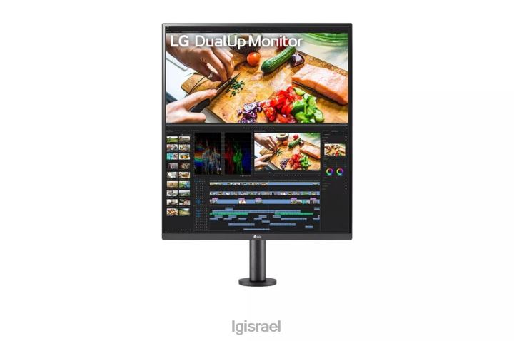 צג| LG צג כפול בגודל 28 אינץ' 16:18 עם מעמד ארגו ו-USB מסוג C 6TDNN404