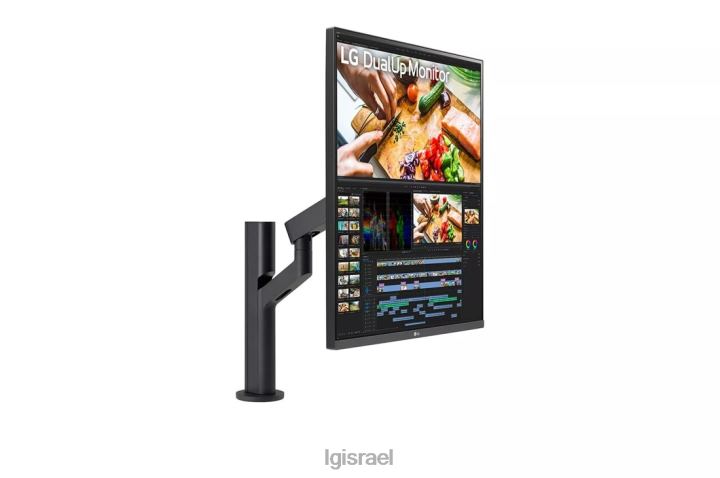 צג| LG צג כפול בגודל 28 אינץ' 16:18 עם מעמד ארגו ו-USB מסוג C 6TDNN404