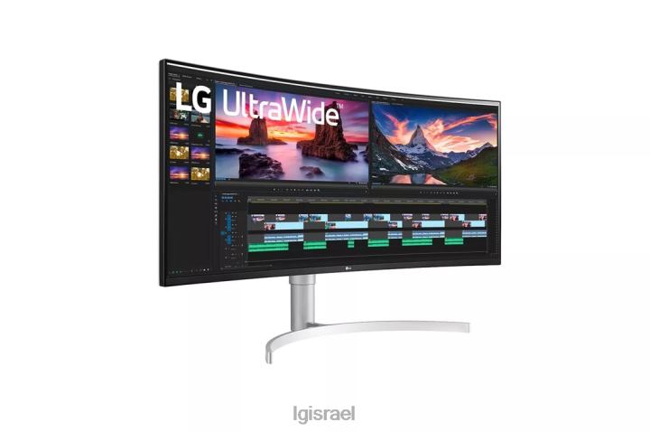 צג| LG צג 38wn95c-w 38 אינץ' רחב במיוחד qhd+ ips מעוקל עם קישוריות Thunderbolt3 6TDNN393