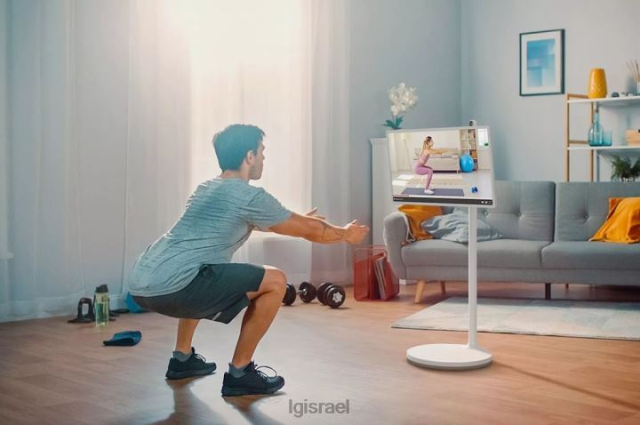 מכשיר| LG מסך מגע חכם מתגלגל של stanbyme 27 אינץ' עם סוללה של 3 שעות 6TDNN296